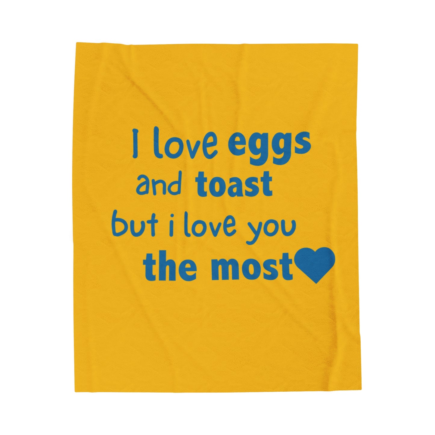 "I love You The Most" Velveteen Plush Blanket