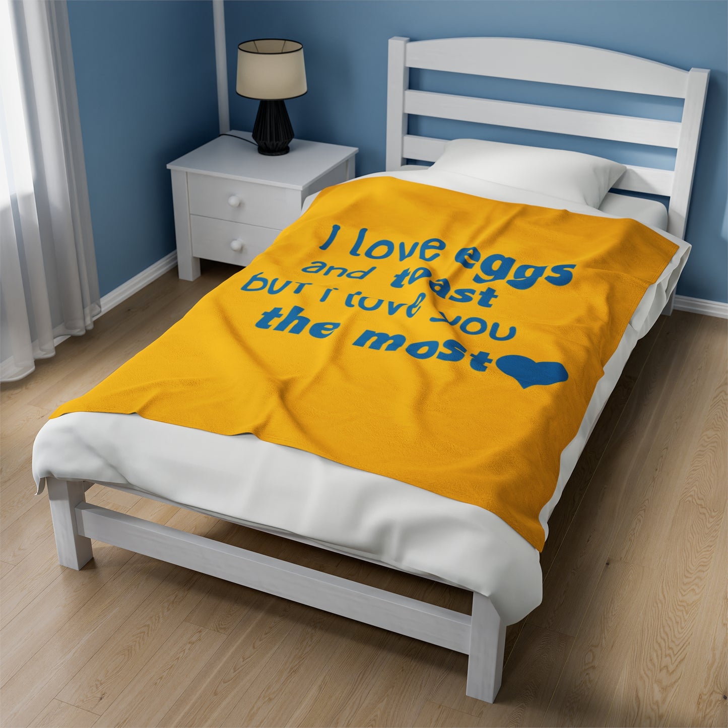 "I love You The Most" Velveteen Plush Blanket