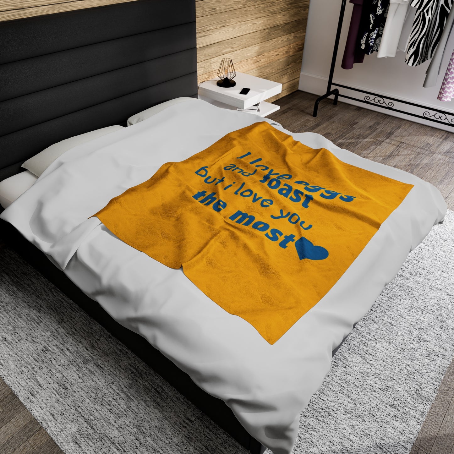 "I love You The Most" Velveteen Plush Blanket