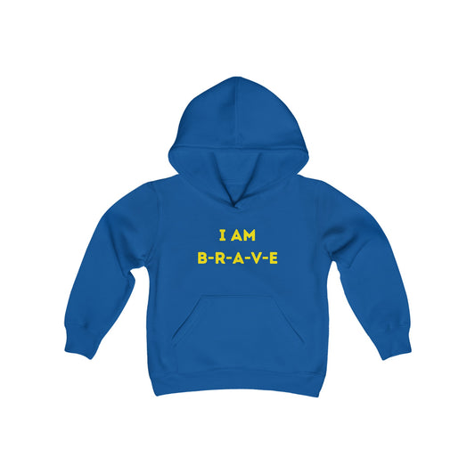 I AM BRAVE! Youth Heavy Blend Hooded Sweatshirt